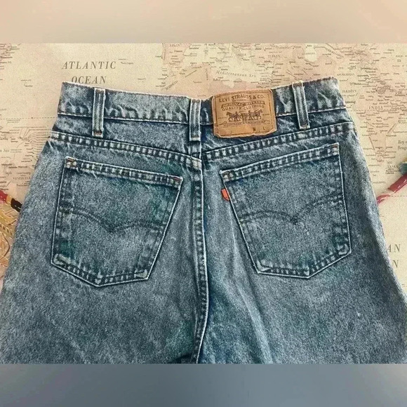 Levi’s 550 Vintage Orange Tab Stonewashed Jeans Made In USA 1960s 31X30 - Picture 5 of 11